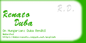 renato duba business card