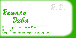 renato duba business card